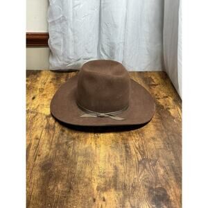 American Hat Company Maxi Felt Pure Wool Cowboy Hat - Size 7 1/8 Brown Western